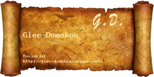 Gier Domokos névjegykártya